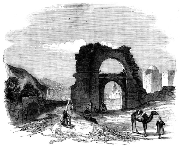 An Excursion from Tunis to Zowan - Roman and Saracen Entrance-Gate to Zowan...1858. Creator: Unknown.