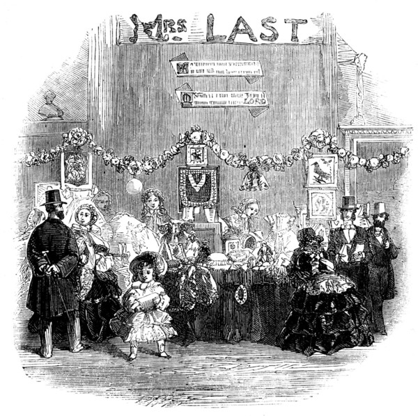 Fancy Bazaar recently held in the Townhall, Hadleigh, Suffolk, in aid of the Restoration..., 1858. Creator: Unknown.