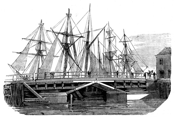 The South Australian Company's Swing-Bridge at Port Adelaide, 1858. Creator: Unknown.