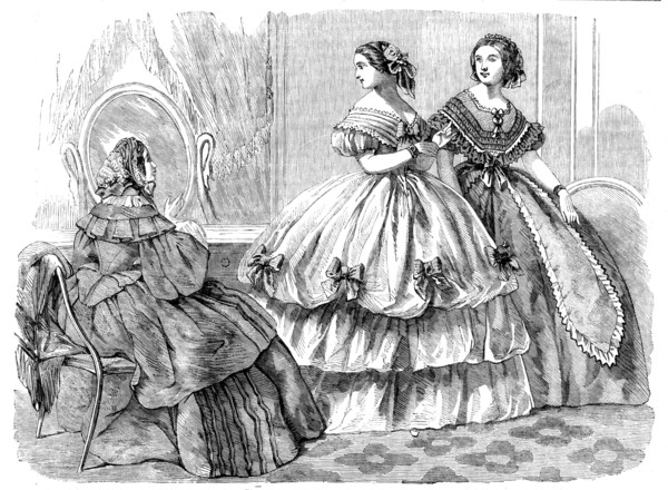 Fashions for December, 1858. Creator: Unknown.