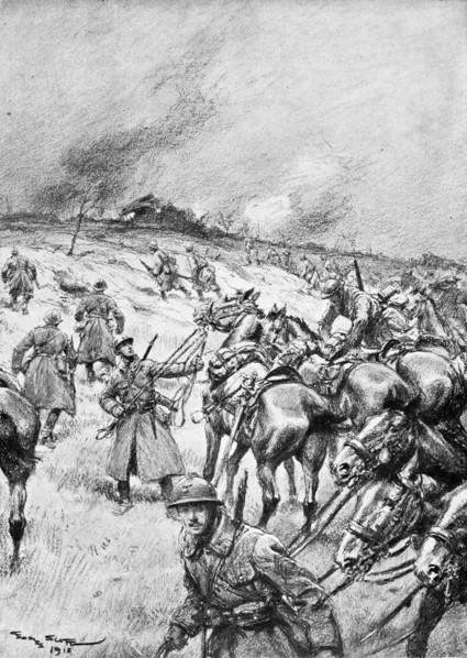 'Les interventions de la cavalerie', 1918. Creator: J Simont.