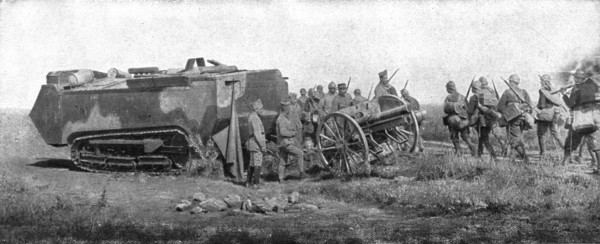 'La Replique de Foch: La Deuxieme victoire de la Marne; Char d'assaut ramenant du combat..., 1918. Creator: Unknown.