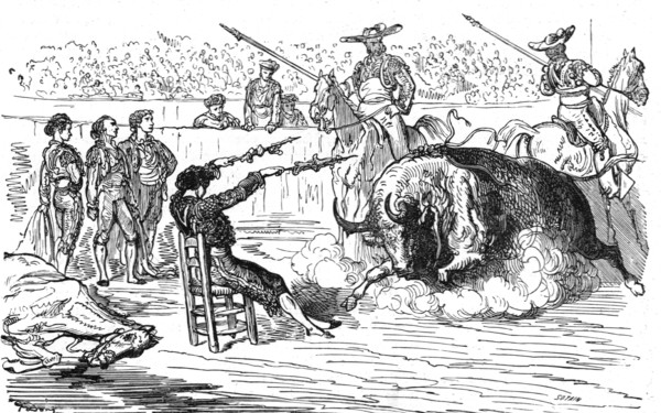 'The Banderillero in the chair; Notes on Spain', 1875. Creator: Unknown.