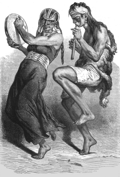 ''Patagonian Dancers; Patagonia and the Patagonians', 1875. Creator: Unknown.