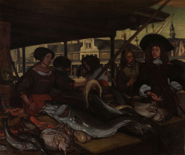 The Nieuwe Vismarkt (New Fish Market) in Amsterdam, 1655-1692. Creator: Emanuel de Witte.