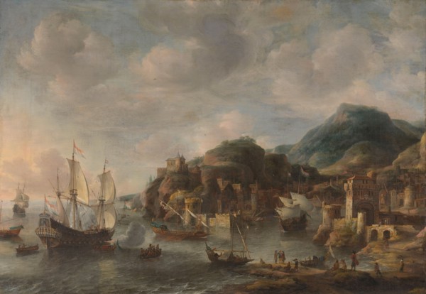 Dutch Ships in a Foreign Port, 1658. Creator: Jan Abrahamsz Beerstraten.