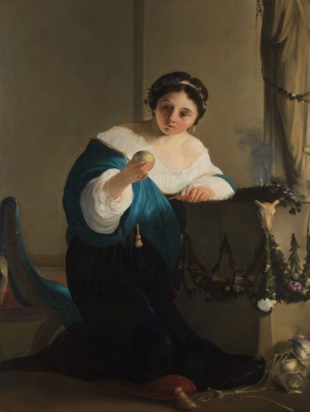 Cydippe with the Apple of Acontius, c.1645-c.1655. Creator: Paulus Bor.