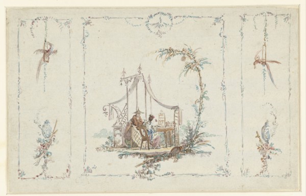 Design sketch in Chinoiserie style, 1763-1826. Creator: Abraham van Strij.