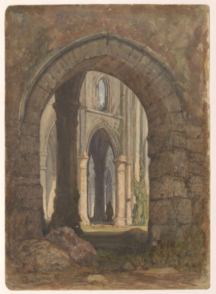 Ruin of a Gothic church, after 1800-before 1899. Creator: Anon.