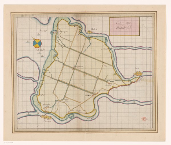 Map of the Mastenbroek polder, 1650-1750. Creator: Anon.