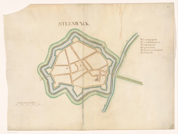 Map of Steenwijk Fortress, c.1650-c.1799. Creator: Anon.