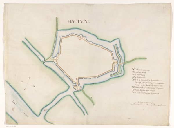 Hattem fortress map, c.1650-c.1799. Creator: Anon.