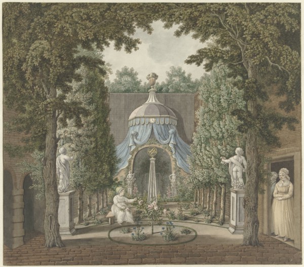 Theatre Scene in a City Garden, 1753-1811. Creator: Bernhard Heinrich Thier.