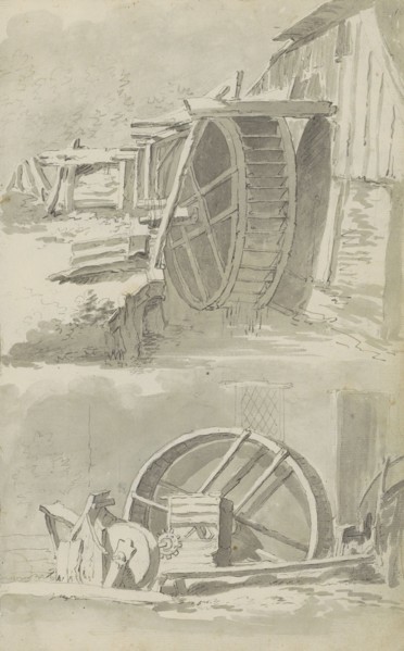 Waterwheels, c.1780-c.1800.  Creator: Bernhard Heinrich Thier.