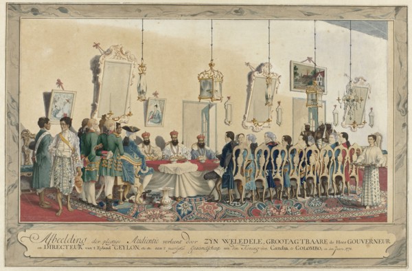 Reception of the envoys of the King of Kandy by Governor Imam Falck, 1772. Creator: Carel Frederik Reimer.