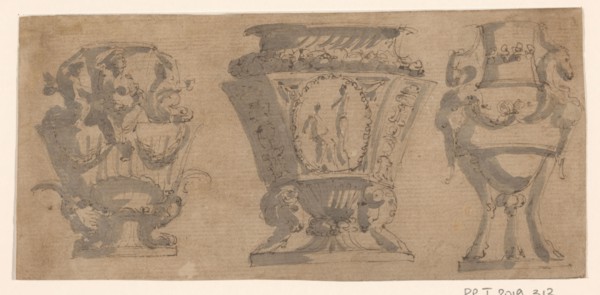 Three designs for vases, c.1780-c.1800. Creator: Unknown.