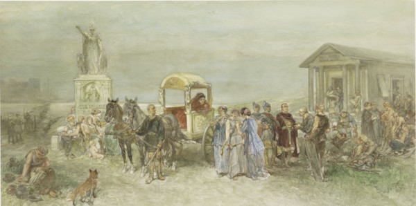 Marketplace with Romans and Batavieren, 1889. Creator: Charles Rochussen.