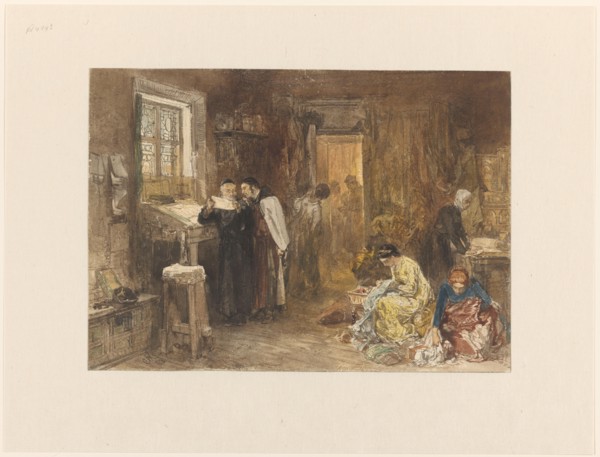 Jewish bankers, 1868. Creator: Charles Rochussen.
