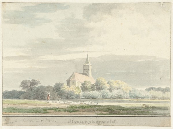 View of Steenwijkerwold, 1732. Creator: Cornelis Pronk.