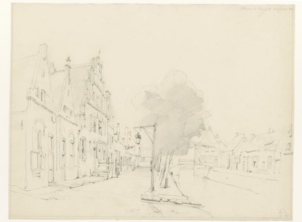 View of the canal in Hasselt, 1861. Creator: Cornelis Springer.