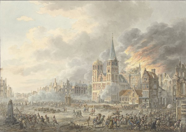 The capture of a city by French troops, 1801. Creator: Dirk Langendijk.