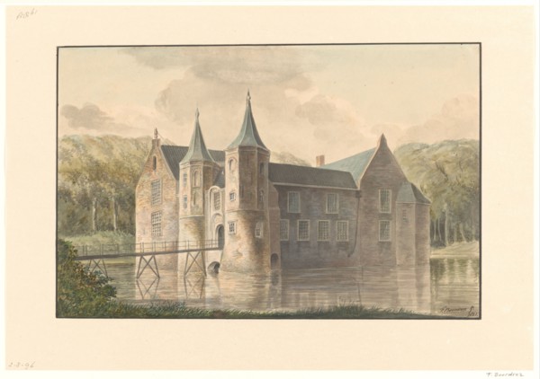 Popkensburg Castle on Walcheren, 1851. Creator: F. Bourdrez.