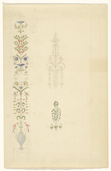 Pilast filling and two parts of pilasters, c.1835-c.1860. Creator: Workshop of Franz Jakob Kreuter.
