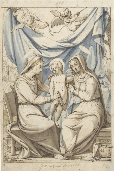The Virgin Mary with Child and Saint Anna, 1616. Creator: Gerard ter Borch I.