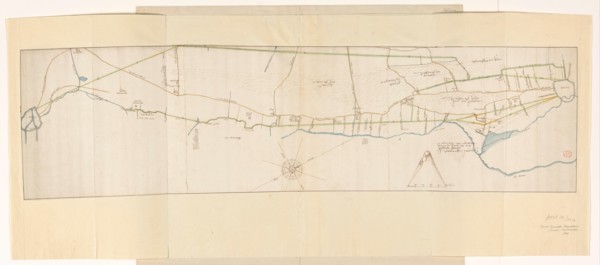 Plan map for the construction of a migration between Leiden and Haarlem, July 1640, 1640. Creator: Hendrick Symonsz. Duijndam.