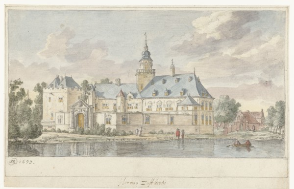 View of Castle Nijenrode, 1653. Creator: Herman Saftleven the Younger.