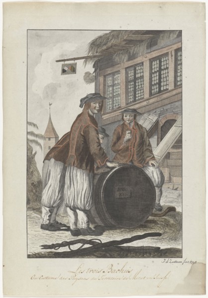 'Les Trois Bachus', 1795. Creator: J.A. Zoutman.