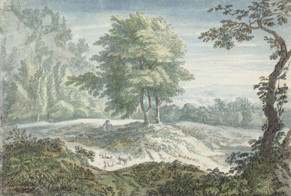 Landscape with sheep, 1706-1759. Creator: Jacob van Liender.