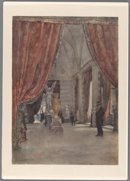 Gallery of Honour at the Rijksmuseum, Amsterdam, 1885. Creator: Jan Hoynck van Papendrecht.