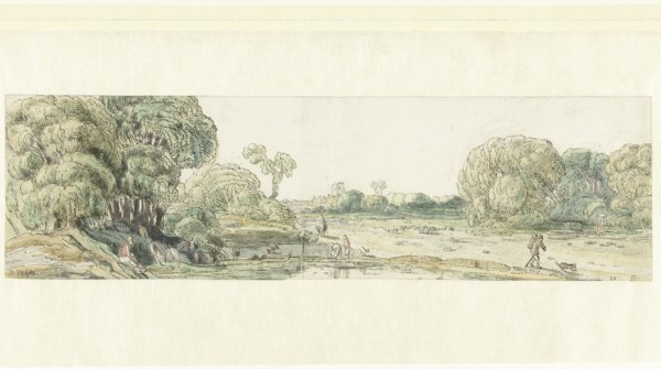 Road between groups of trees, 1603-1641. Creator: Jan van de Velde II.