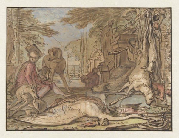 Still life of game, 1650-1719. Creator: Jan Weenix.