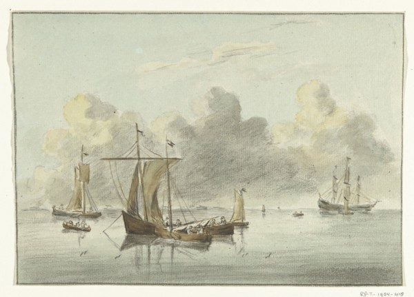 Boats in still water, 1775-1833. Creator: Jean Bernard.