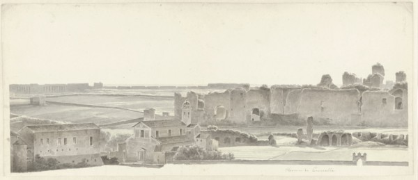 The Baths of Caracalla and Two Capitals from the Villa Mattei in Rome, c.1809-c.1812. Creator: Josephus Augustus Knip.