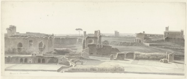 The Baths of Caracalla and Three Capitals from the Villa Mattei in Rome, c.1809-c.1812. Creator: Josephus Augustus Knip.