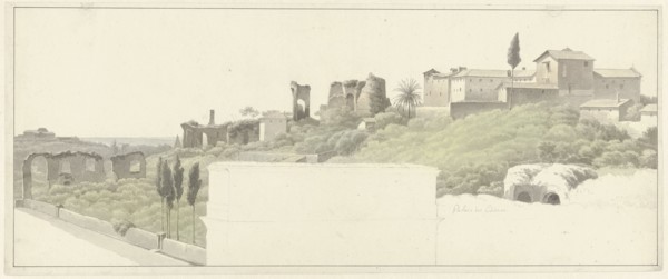 View of the Palatine Hill in Rome, with the Arch of Constantine, c.1809-c.1812. Creator: Josephus Augustus Knip.