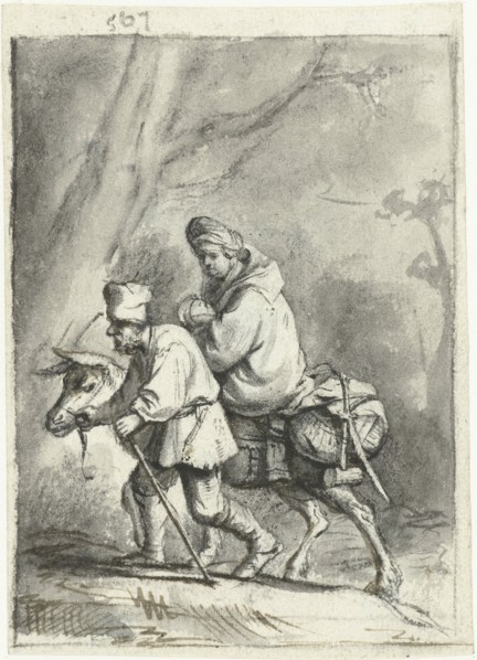 The flight to Egypt, c.1659-1660. Creator: Moses ter Borch.