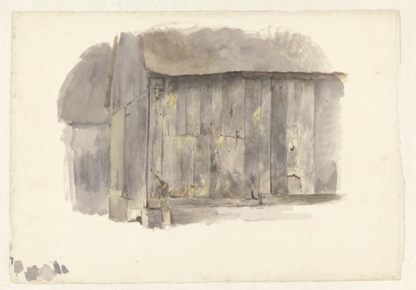 Study of a wooden shed, 1825-1873. Creator: Pierre Louis Dubourcq.