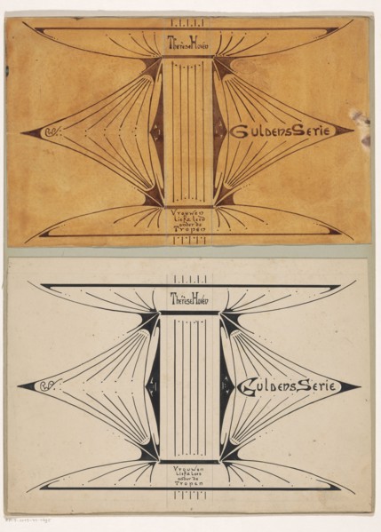 Design for "Vrouwen lief en leed onder de tropen"...by Thérèse Hoven, 1896, (1896 or earlier).  Creator: Reinier Willem Petrus de Vries.