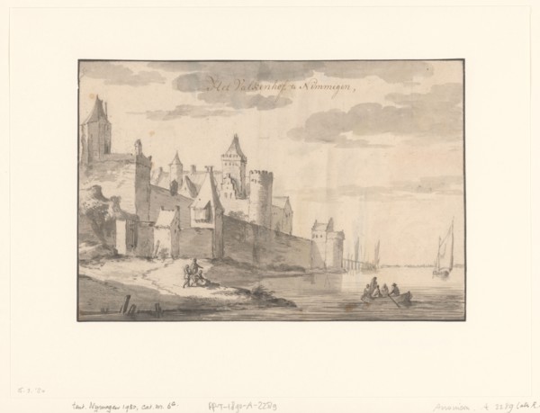 View of the Valkhofburcht in Nijmegen, 1637-1692. Creator: Roelant Roghman.