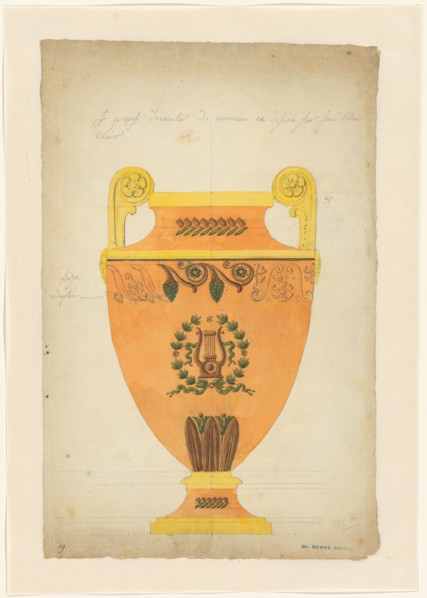 Design for a vase of Sèvres porcelain, c.1805-c.1815. Creator: Unknown.