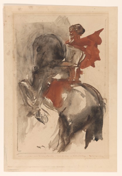 Knight on horseback, 1878-1943. Creator: Willem van Konijnenburg.