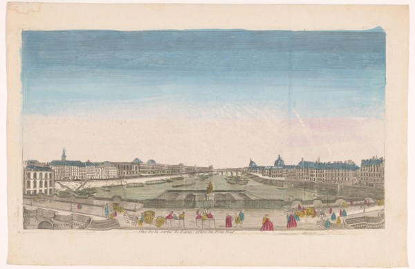 View of the Pont Neuf over the Seine River in Paris, seen towards the Pont Royal, 1700-1799. Creator: Anon.
