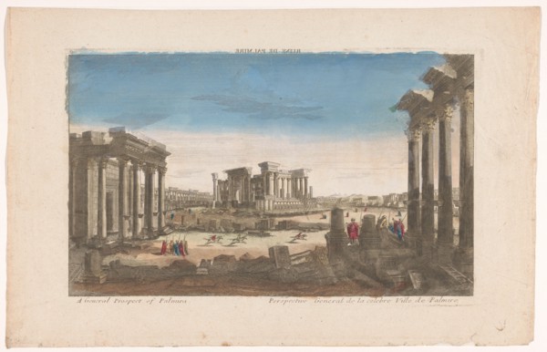 View of the ruins of Monuments in Palmyra seen from the northwest side, 1700-1799. Creator: Anon.