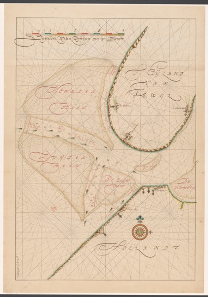Map of a part of the head of North Holland, c.1620-c.1699. Creator: Anon.