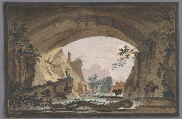 View of a vault over a river, 1700-1799. Creator: Marie-Jeanne Ozanne.