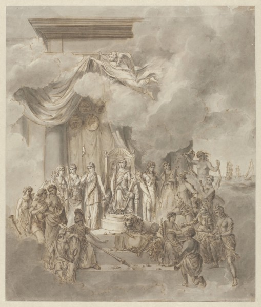 Allegory on the government of King William I, 1838, 1838. Creator: Anon.